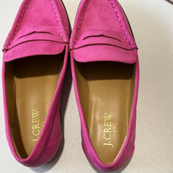 J Crew Outlet Pink Suede Loafers NWT, Size 6 - Picture 3 of 5